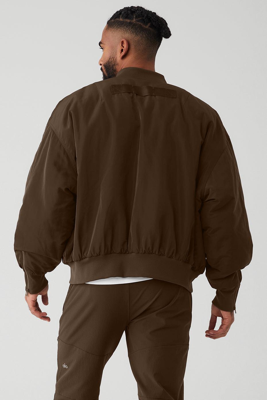 Faux Fur Urbanite Bomber - Espresso/Ivory Male Product Image