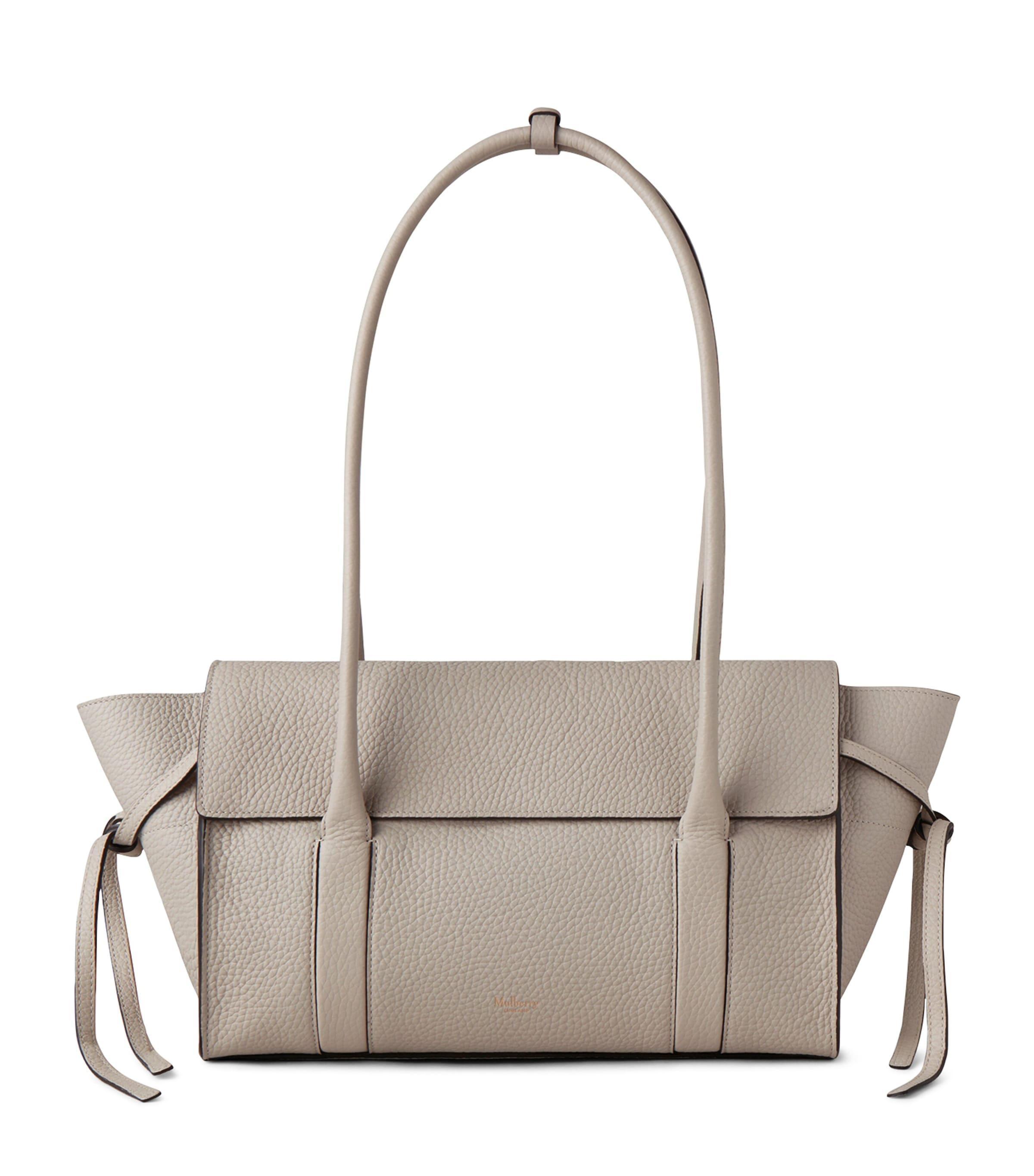 MULBERRY Soft Bayswater Drawstring Small Shoulder Bag In Beige Product Image