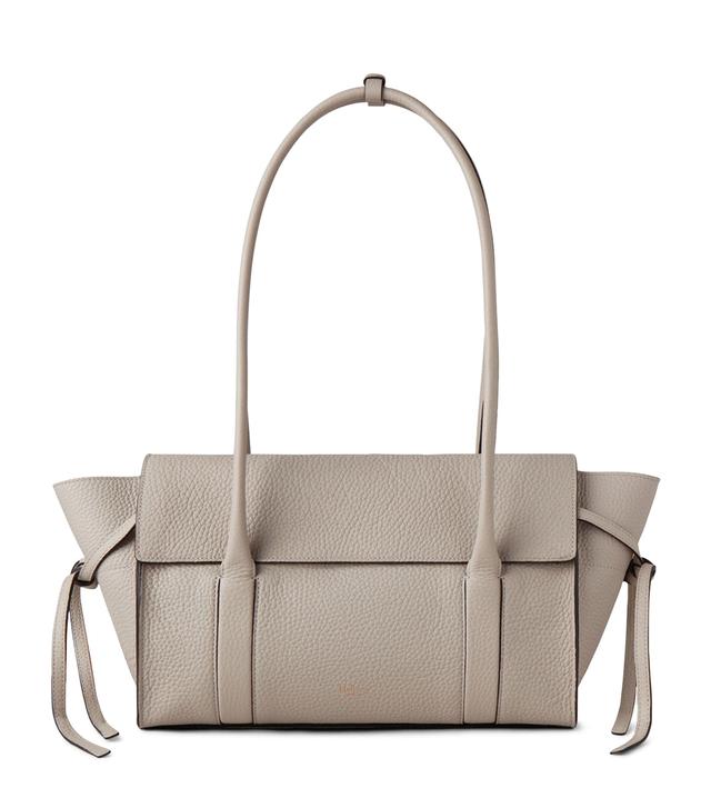 MULBERRY Soft Bayswater Drawstring Small Shoulder Bag In Beige Product Image