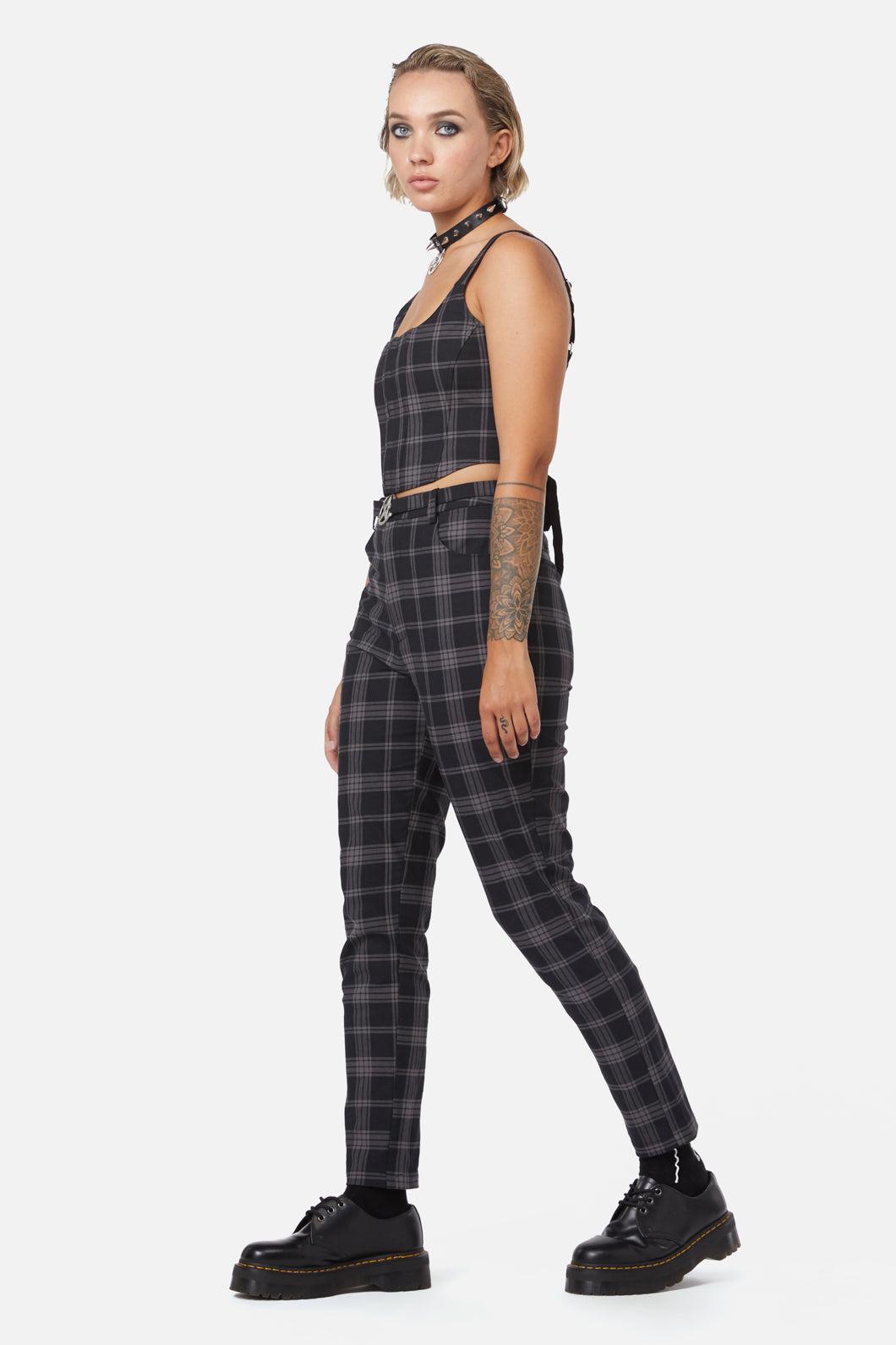 Victoria Tartan Fitted Pants Product Image