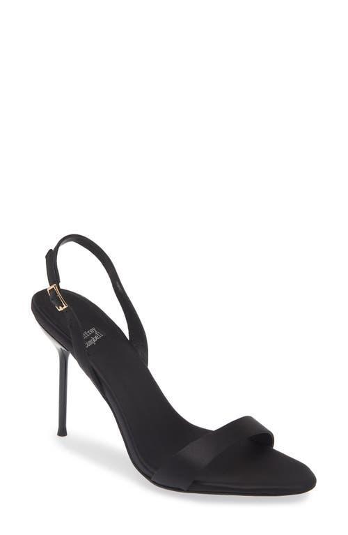 JEFFREY CAMPBELL Go-getter Sandal In Black Satin Product Image