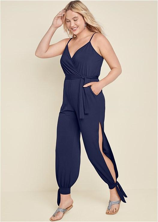 Slit Leg Casual Jumpsuit Product Image