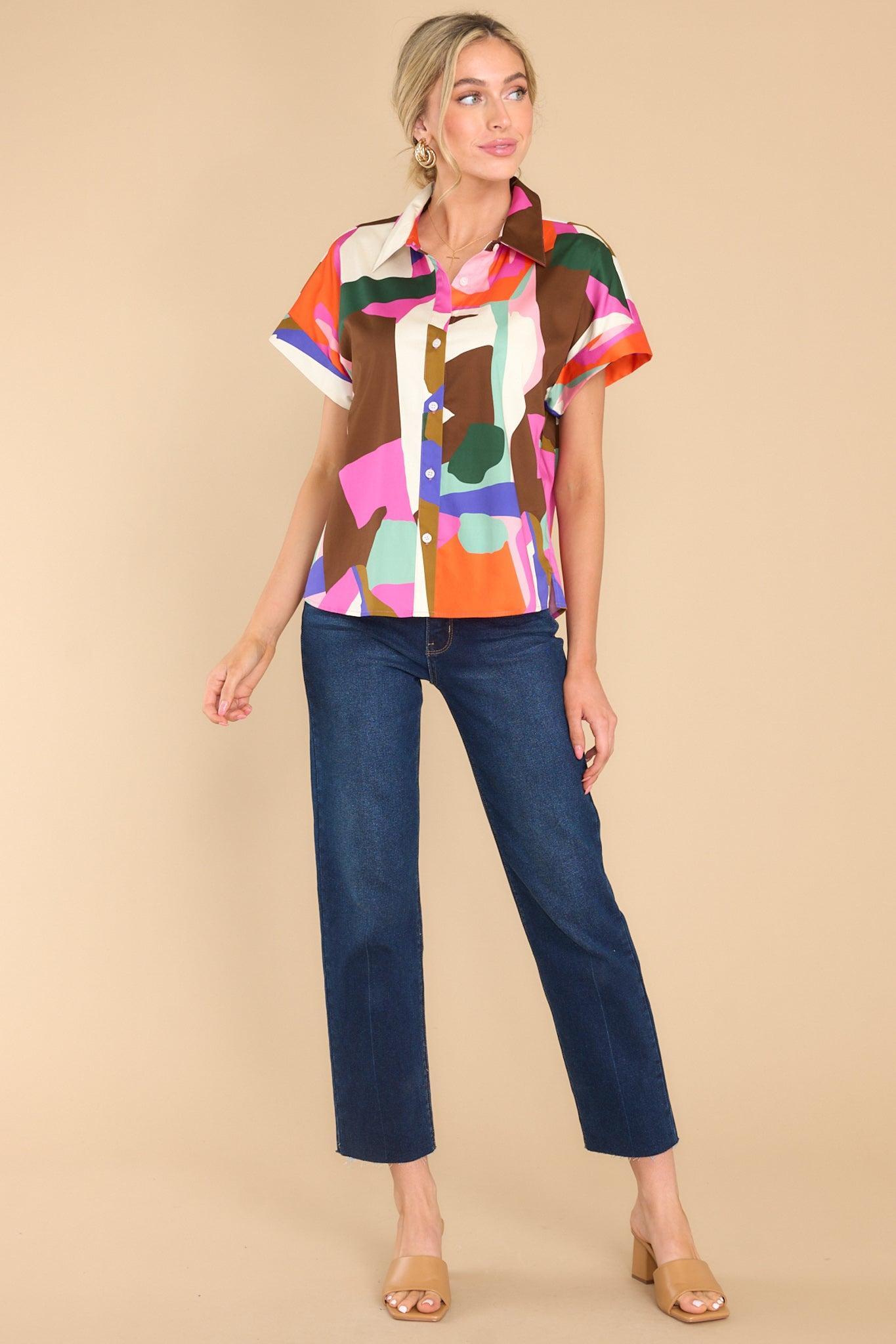 Foster Shape Shifter Multi Print Top Product Image