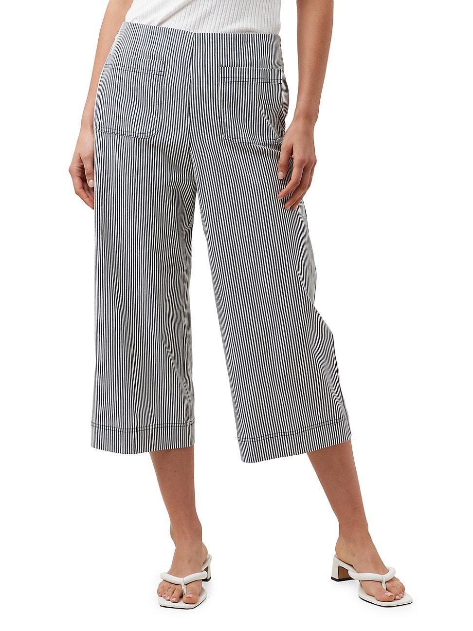 Womens Fortunate Striped Cropped Pants Product Image