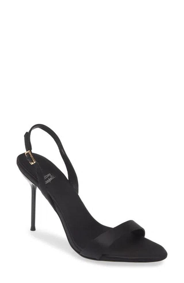 JEFFREY CAMPBELL Go-getter Sandal In Black Satin Product Image