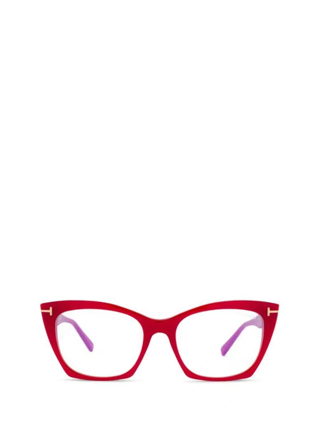 TOM FORD Cat-eye Frame Glasses In Shiny Dark Pink Product Image