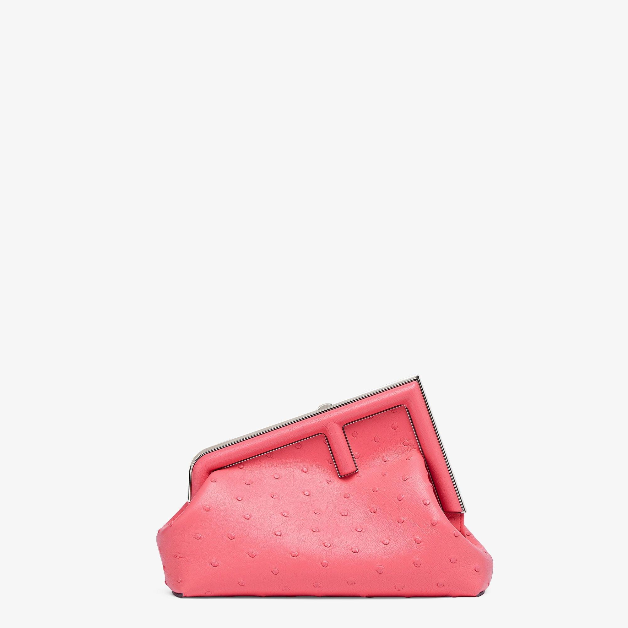 Fendi First SmallPink ostrich leather bag Product Image