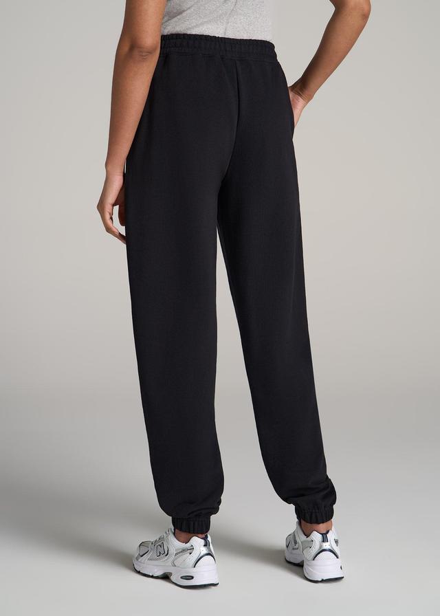 Wearever Oversized French Terry Joggers for Tall Women in Black Product Image