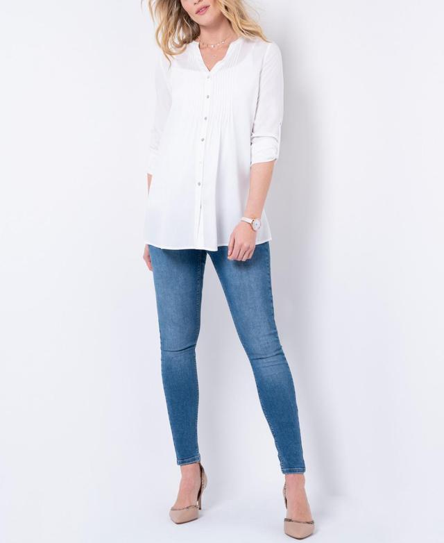 Women's Ivory Maternity Blouse Product Image