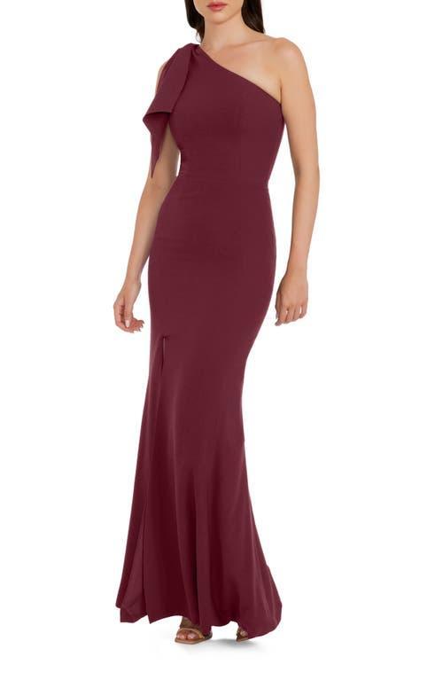 Dress the Population Georgina One-Shoulder Crepe Gown Product Image