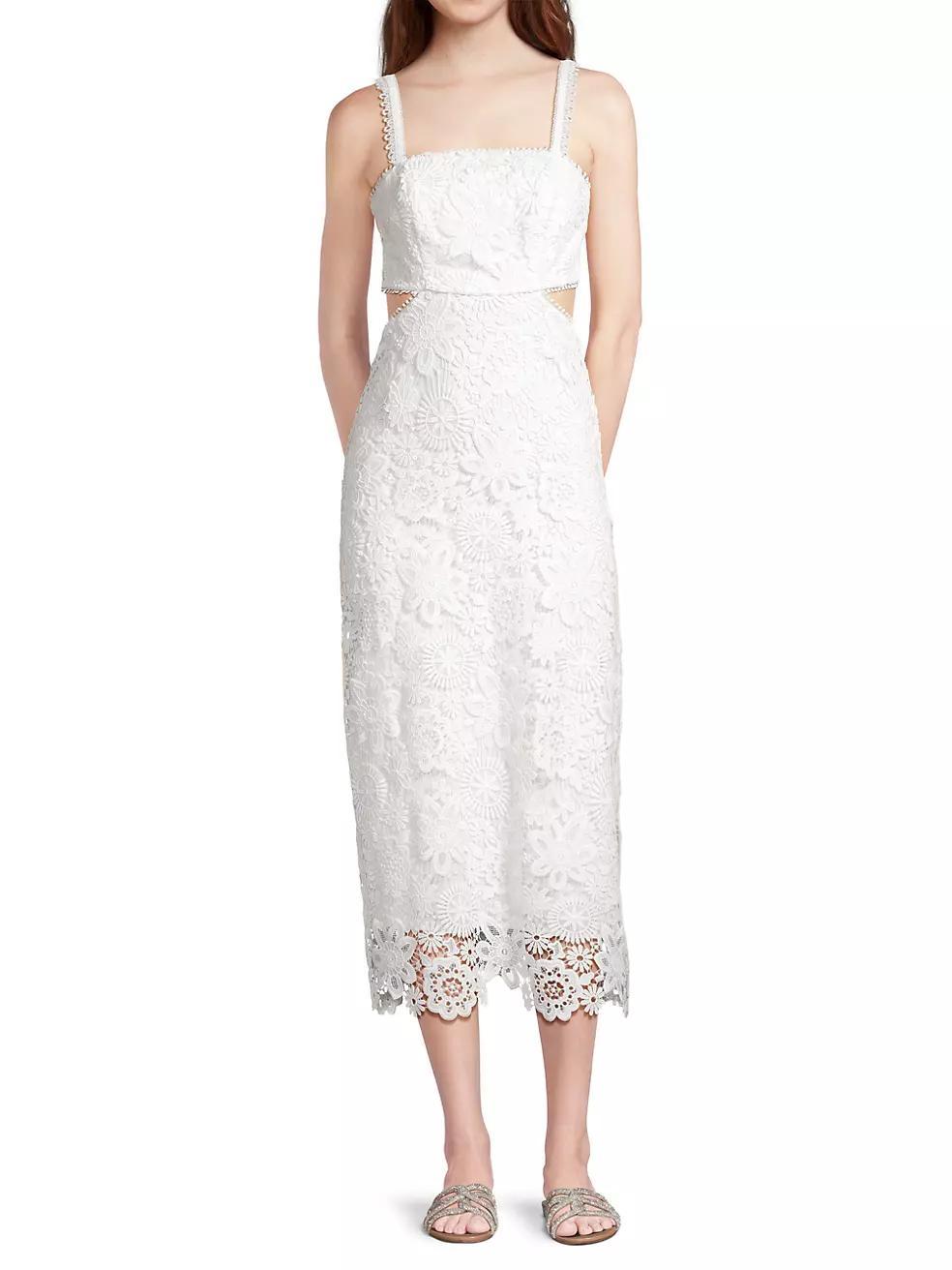 Eternus Moss Cut-Out Lace Maxi Dress Product Image