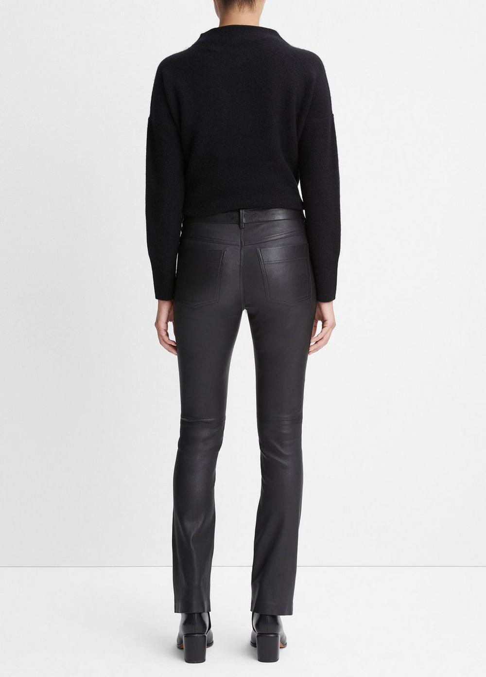 Stretch Leather Boot-Cut Pant Product Image