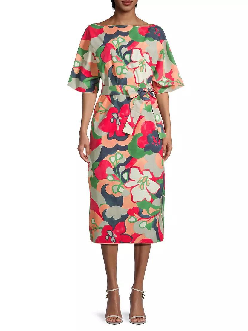 Marguerite Dreamy Daisies Boatneck Midi-Dress Product Image