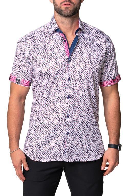 Maceoo Galileo Pool Short Sleeve Contemporary Fit Button-Up Shirt Product Image