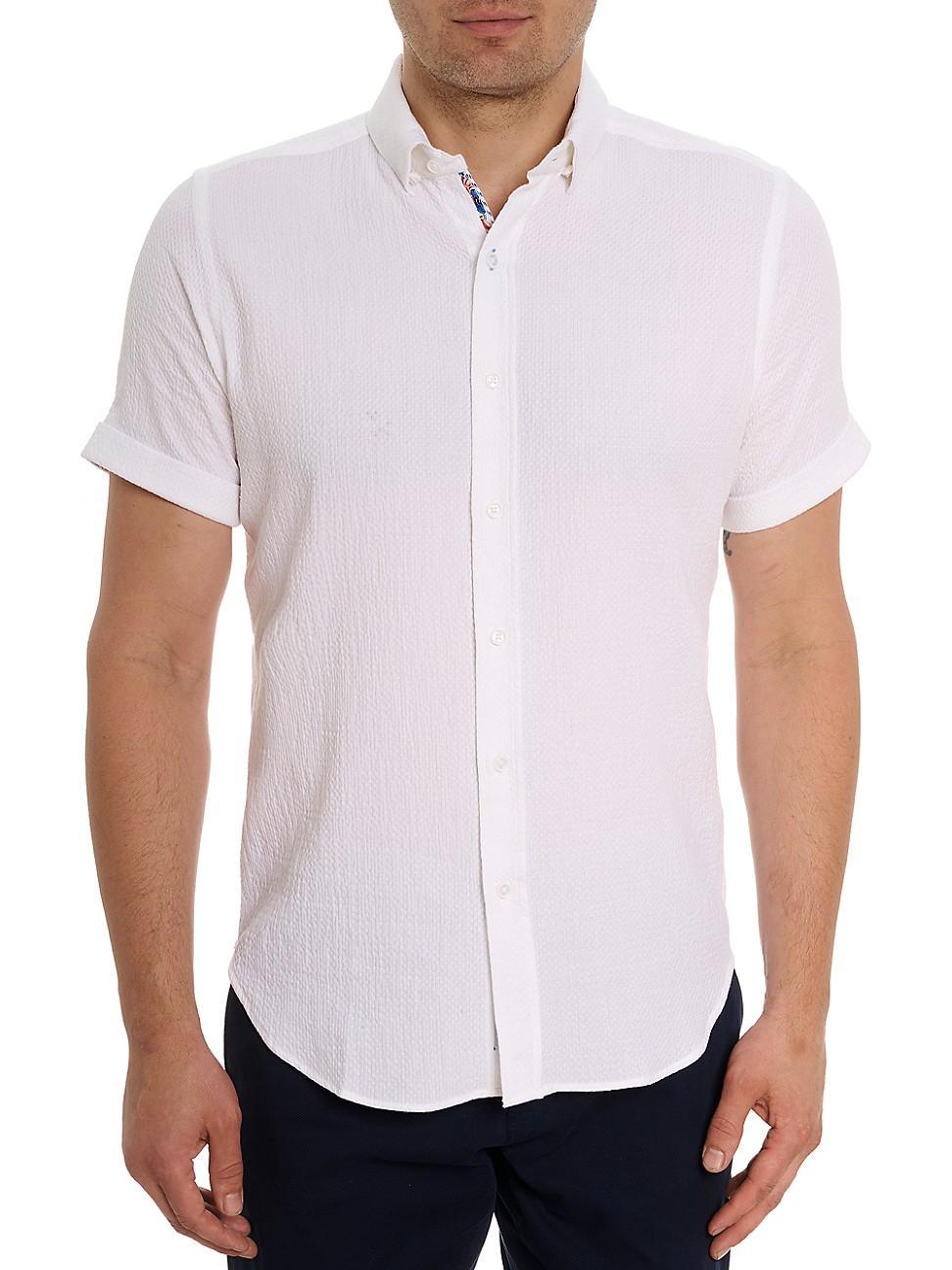 Mens Reid Cotton Button-Front Shirt Product Image