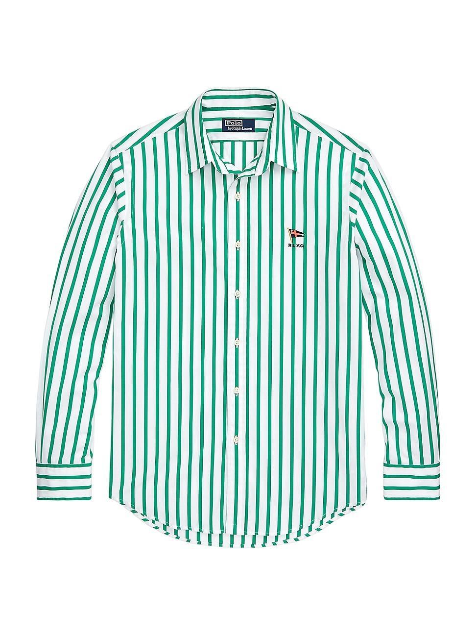 Mens Striped Long-Sleeve Sport Shirt Product Image