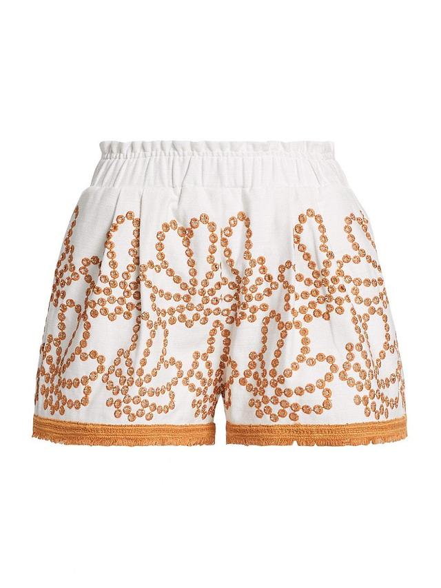 Womens Giorgio Cotton-Blend Eyelet Shorts Product Image