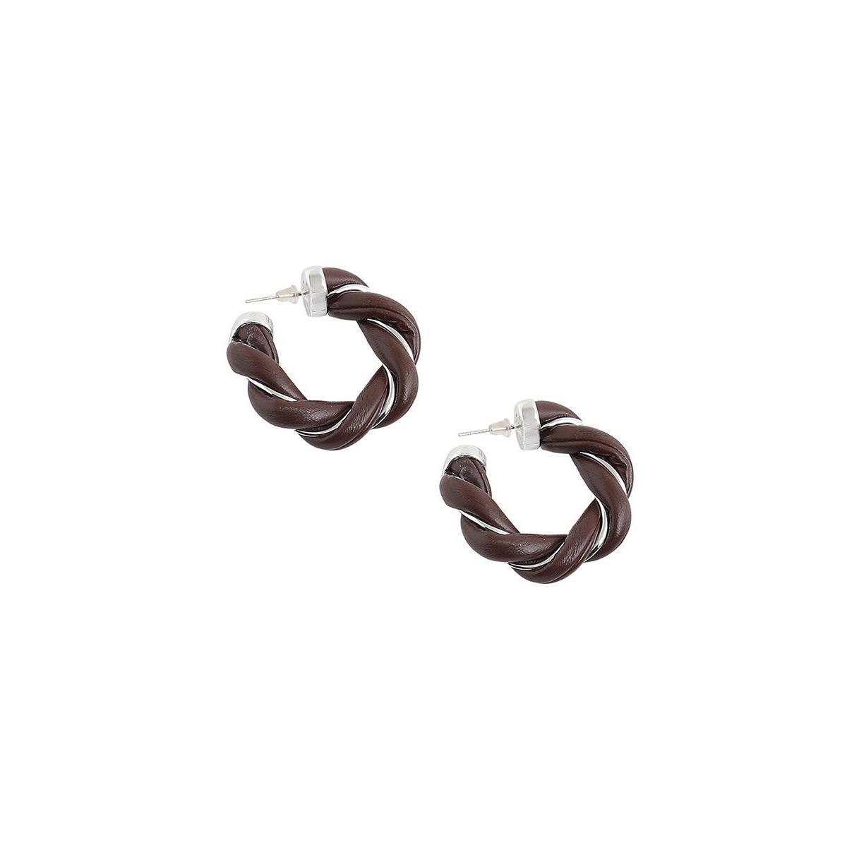 Sohi Womens Rope Hoop Earrings Product Image