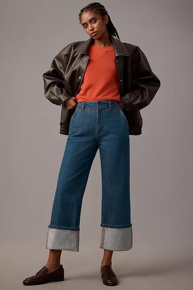 The Maisy Relaxed Cuff Mid-Rise Straight-Leg Jeans by Pilcro Product Image