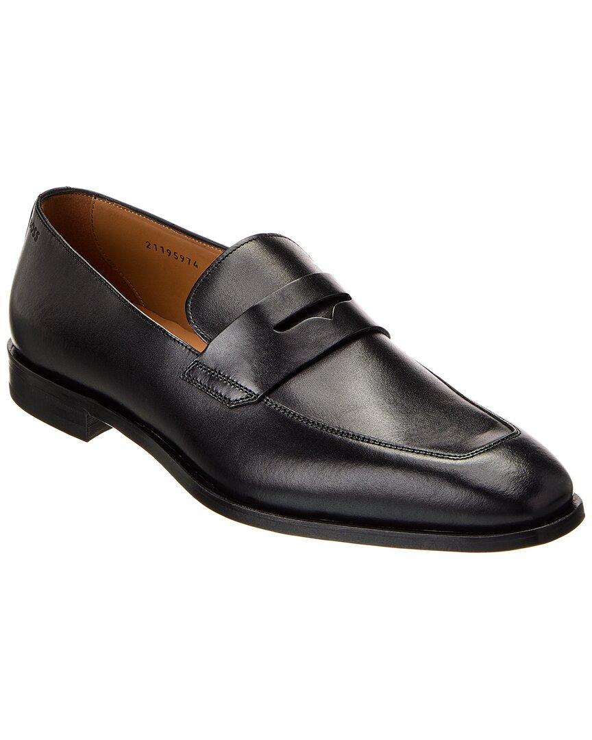 HUGO BOSS Lisbon Leather Loafer In Black Product Image