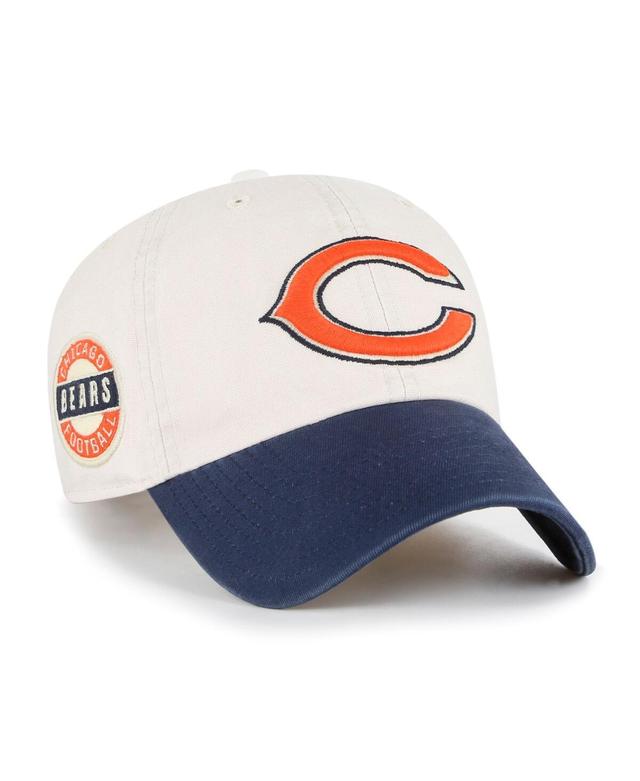 Mens 47 Cream/Navy Chicago Bears Sidestep Clean Up Adjustable Hat Product Image