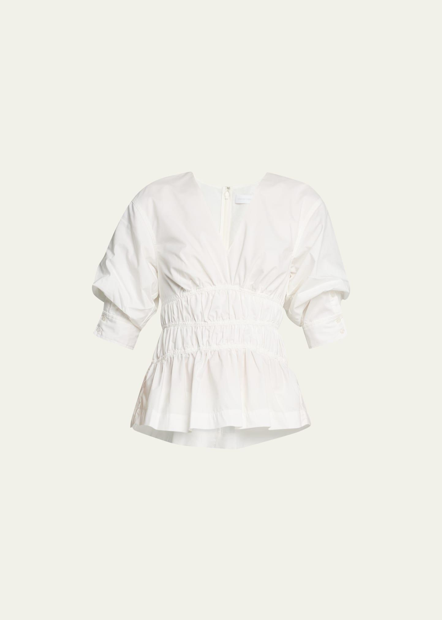 Womens Yuni Cotton Poplin Puff-Sleeve Top Product Image