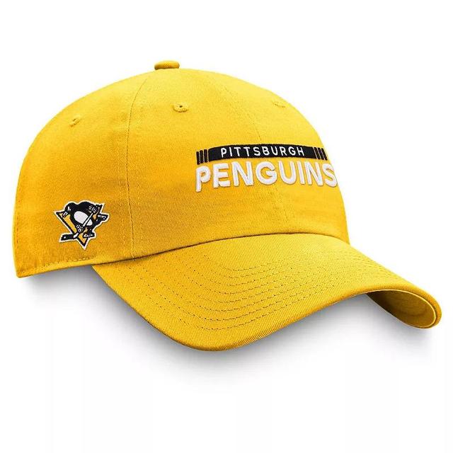 Mens Fanatics Gold Pittsburgh Penguins Authentic Pro Rink Adjustable Hat Product Image