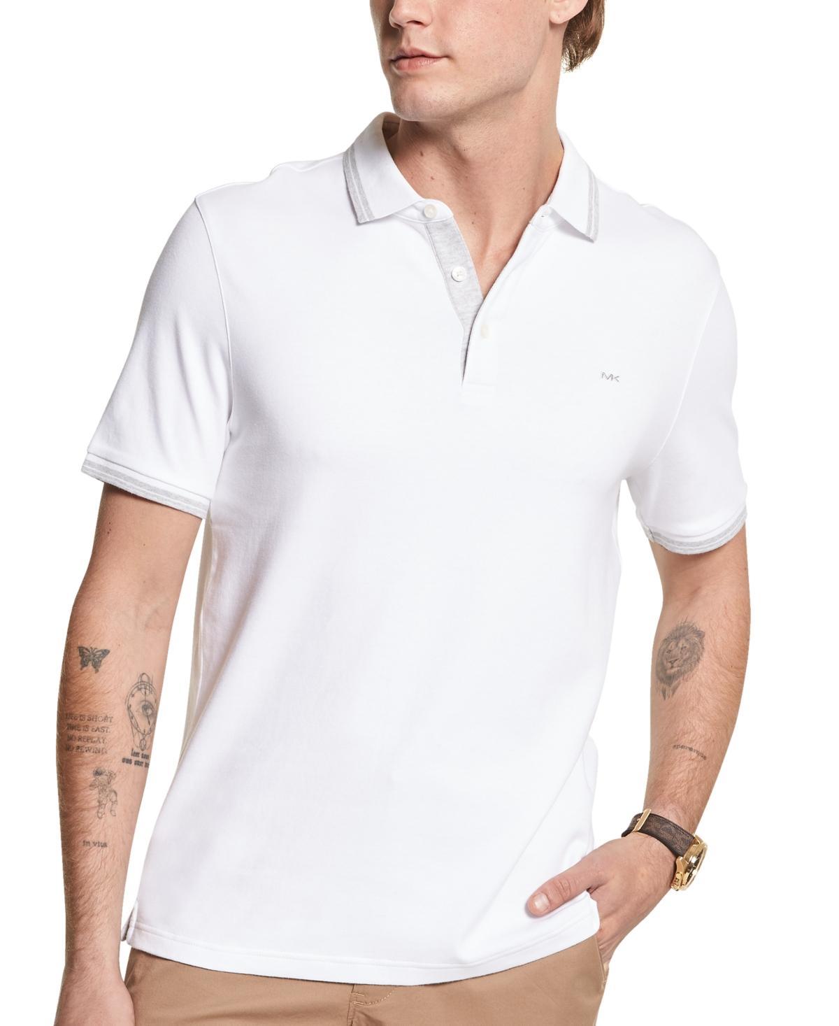 Michael Kors Men's Greenwich Polo Shirt White Size Small Product Image