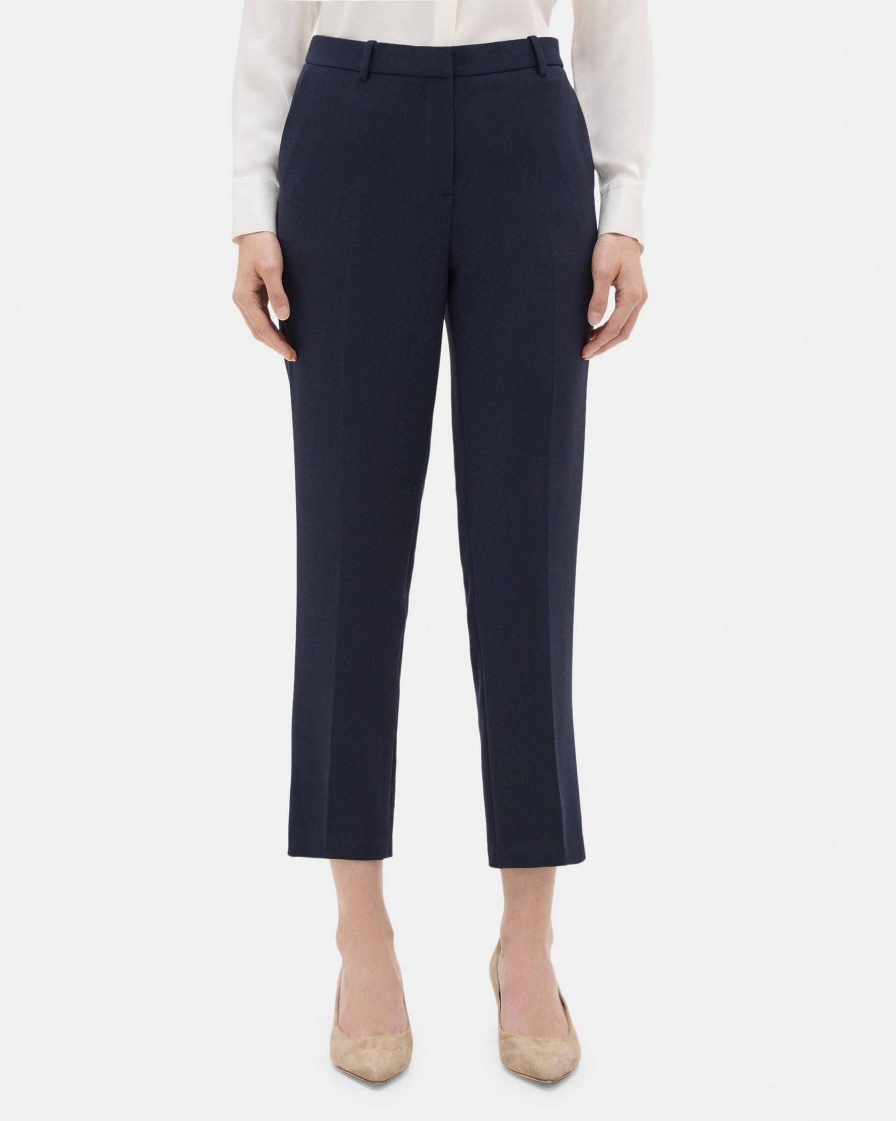 Slim Cropped Pant in Crepe Product Image