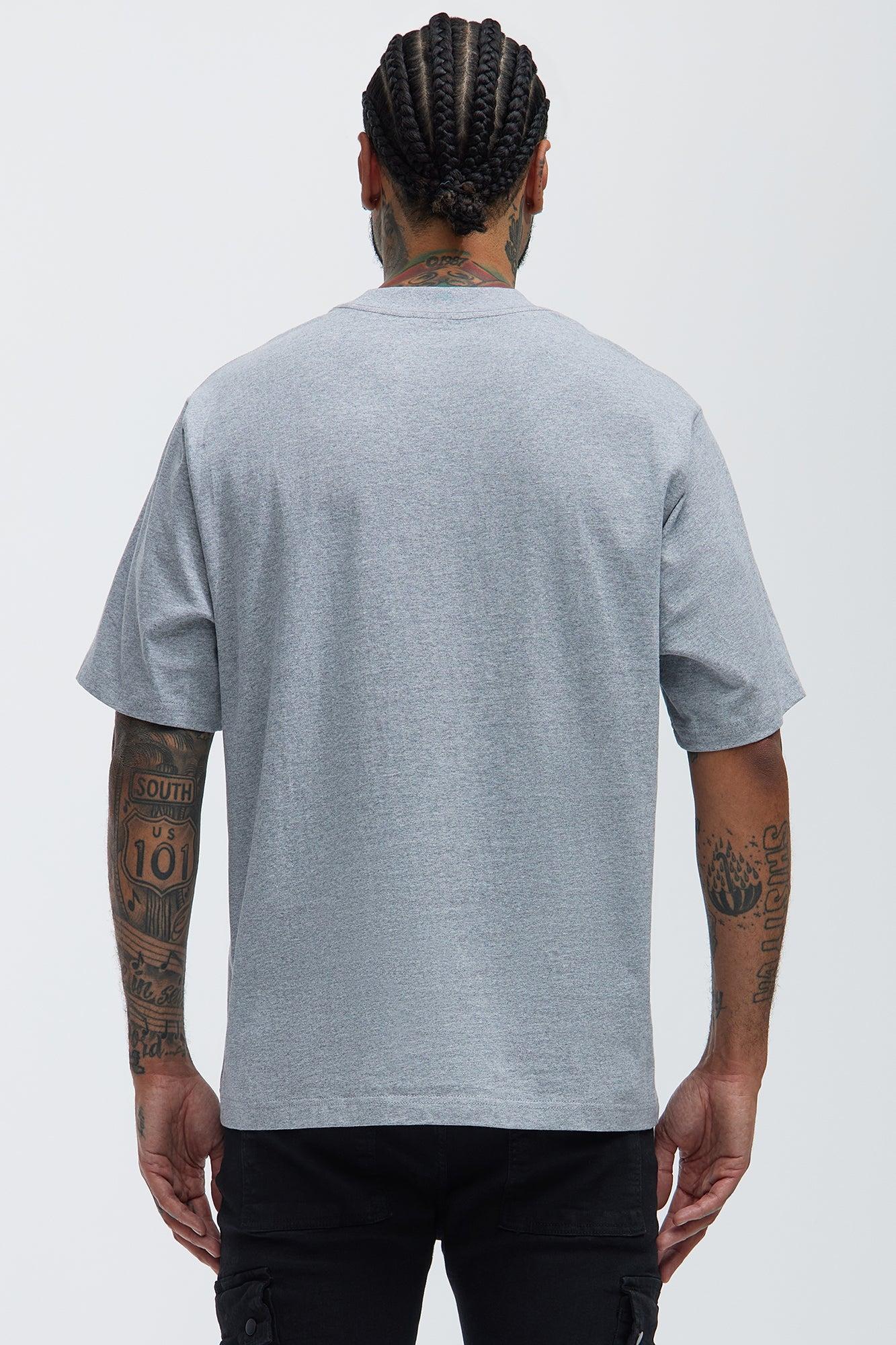 Oversized Heavyweight Short Sleeve Tee - Heather Grey Product Image