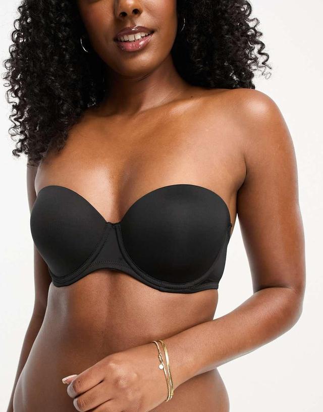 ASOS DESIGN molded multiway strapless bra in black Product Image