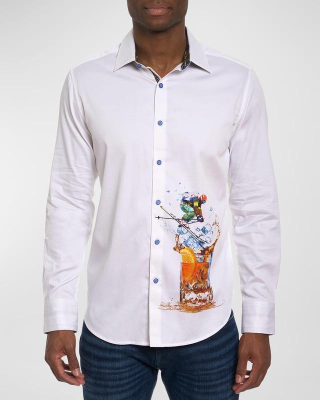 Mens Apres-Ski Graphic Button-Front Shirt Product Image