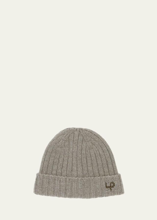 Mens Ribbed Cashmere Beanie Product Image