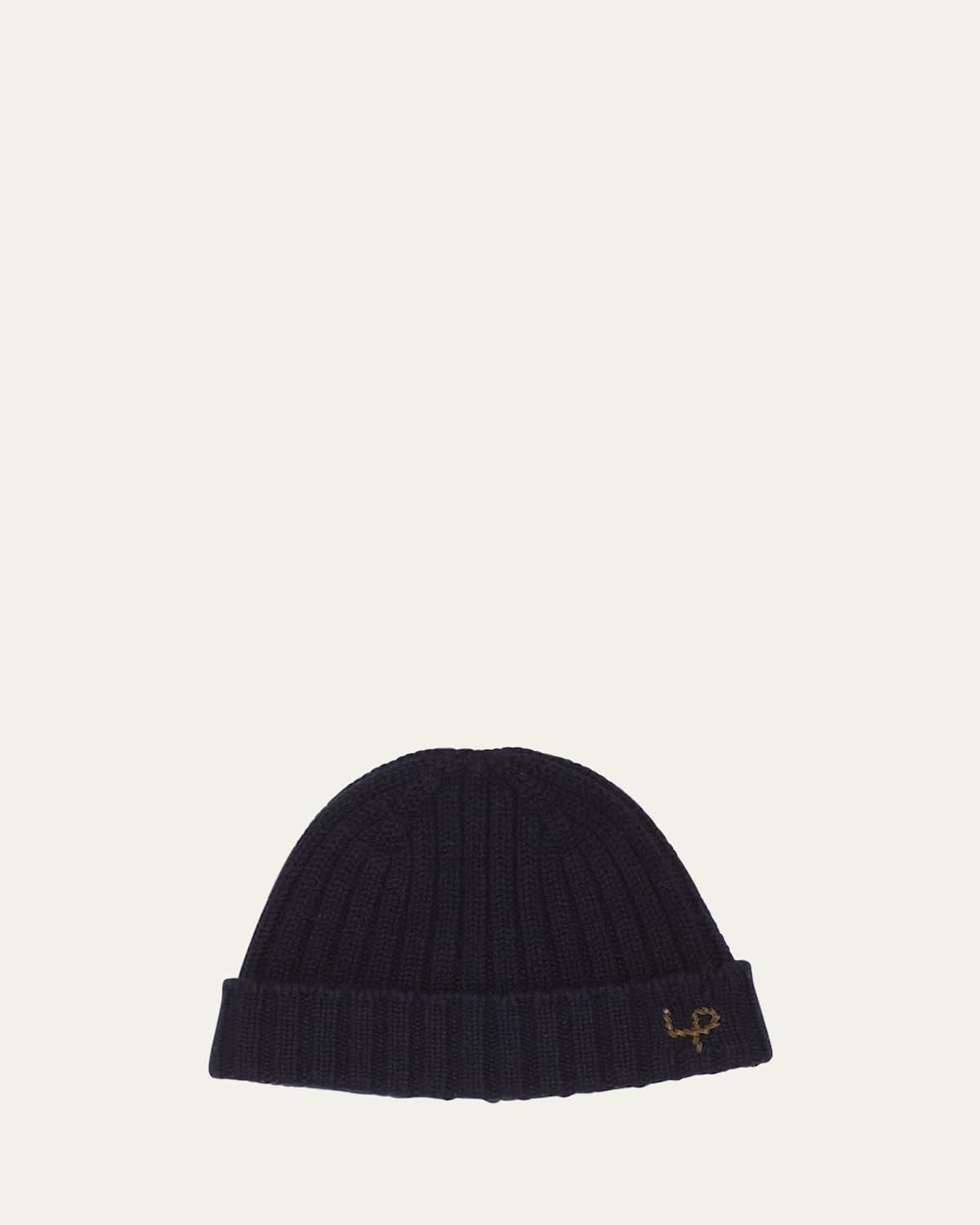 Mens Berretto Cashmere Knit Beanie Hat Product Image