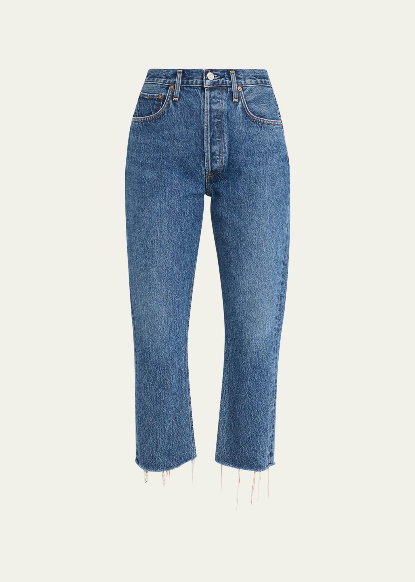 Riley High-Rise Straight Cropped Jeans Product Image