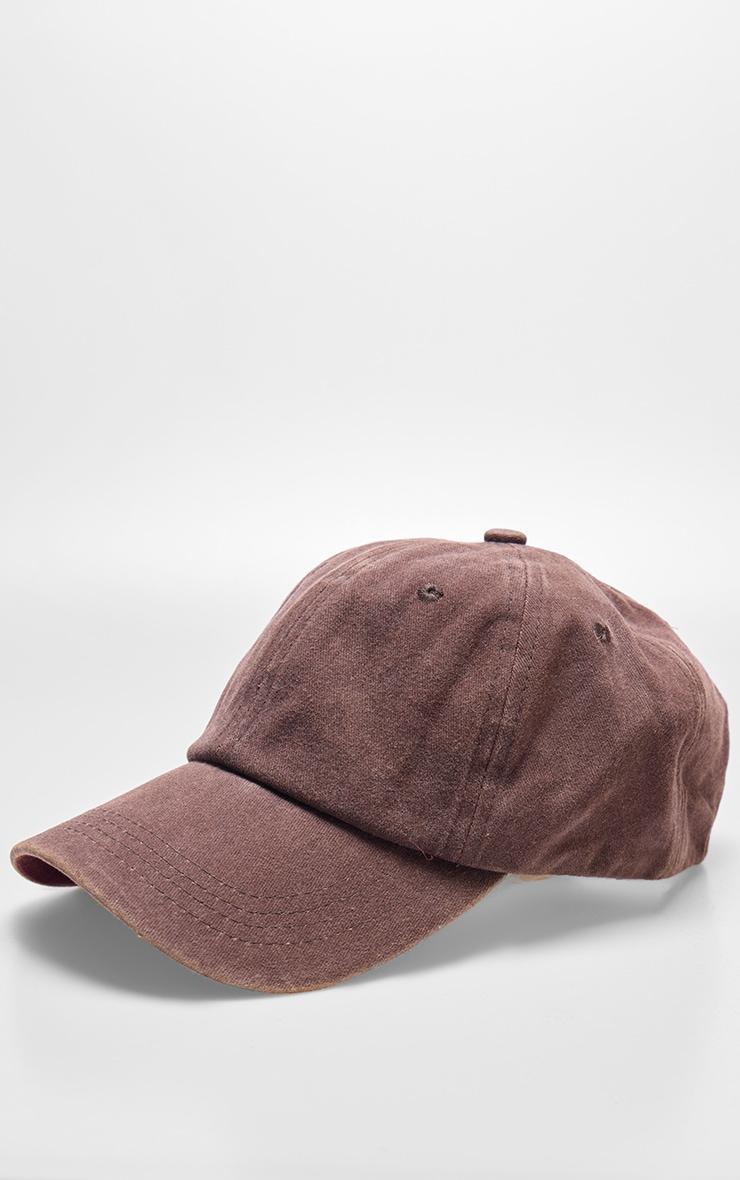 Chocolate Washed Denim Cap Product Image