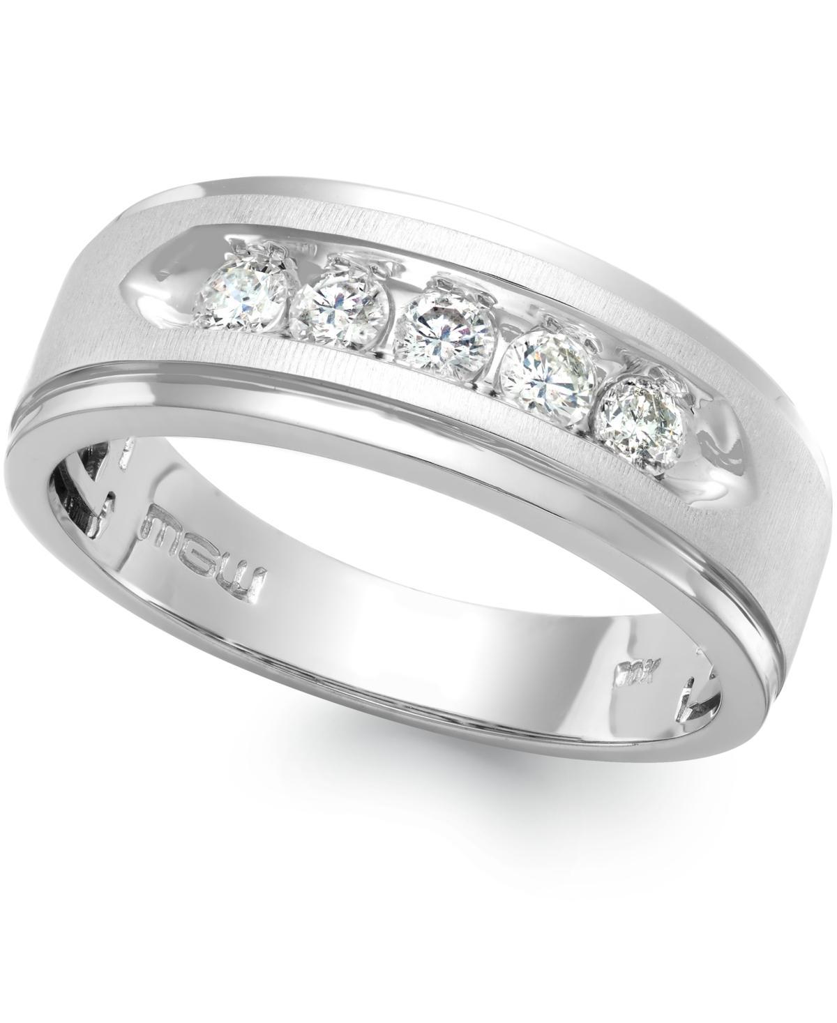 Mens Five-Stone Diamond Ring in 10k White Gold (1 ct. t.w.) Product Image