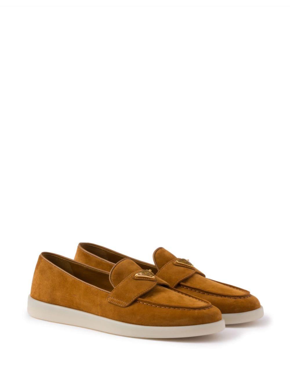 Suede Loafers In Brown Product Image