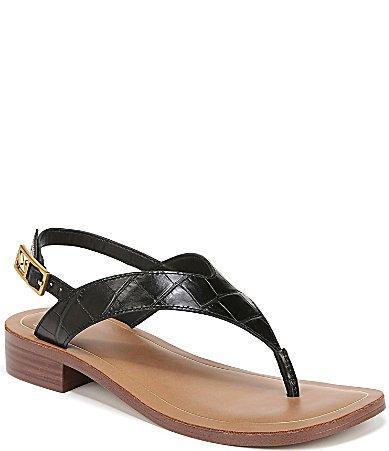 Sarto by Franco Sarto Iris Crocodile Print Leather Thong Sandals Product Image