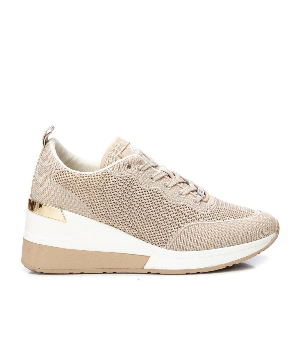 Xti Womens Wedge Sneaker Beige Product Image