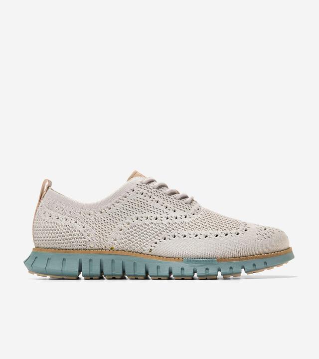 Cole Haan Mens Zergrand Remastered Stitchlite Wingtip Oxford Shoes - Grey Size 7.5 Product Image