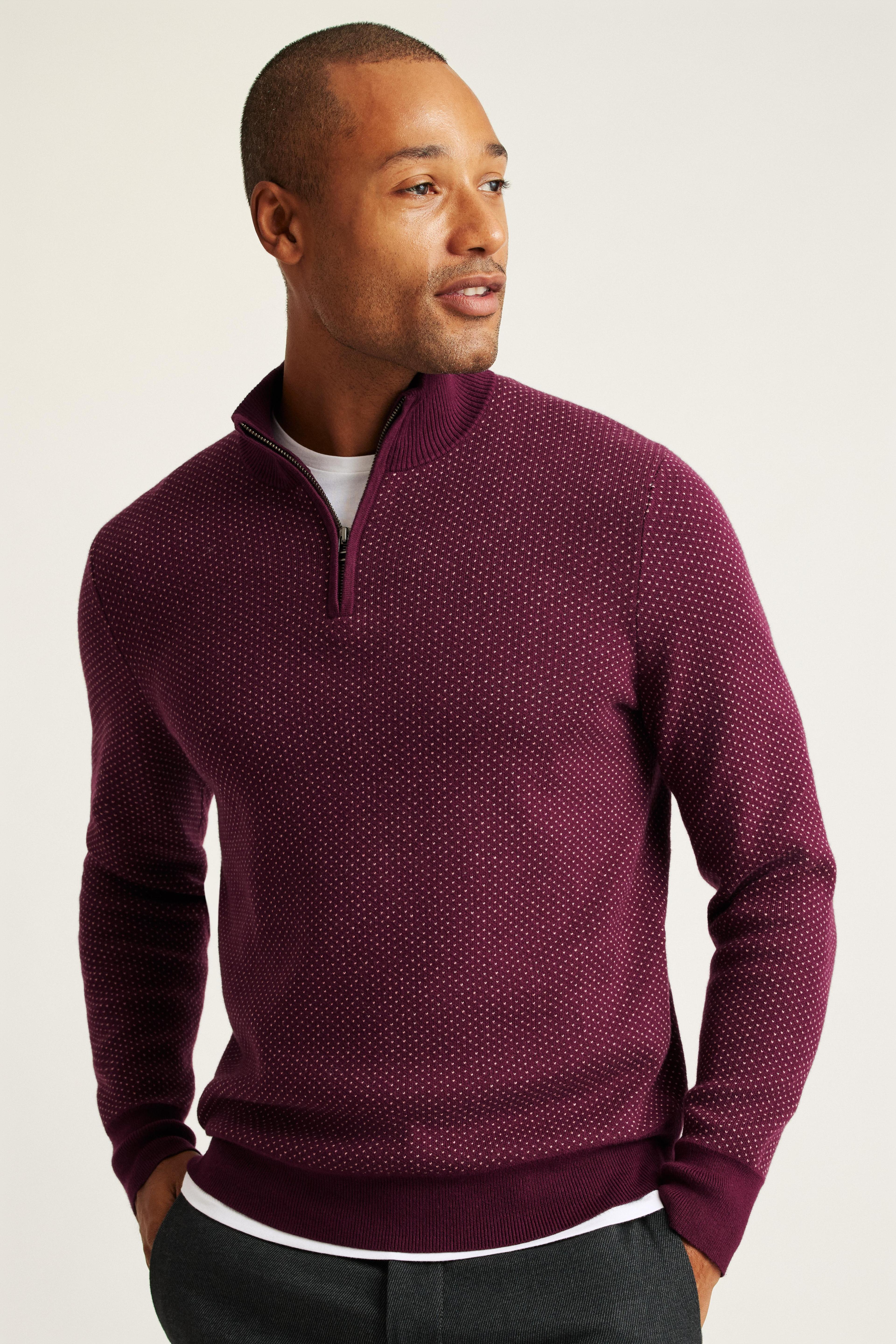 Washable Cotton Cashmere Half-Zip Product Image