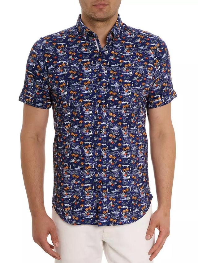 Lyndon Graphic Button-Front Shirt Product Image