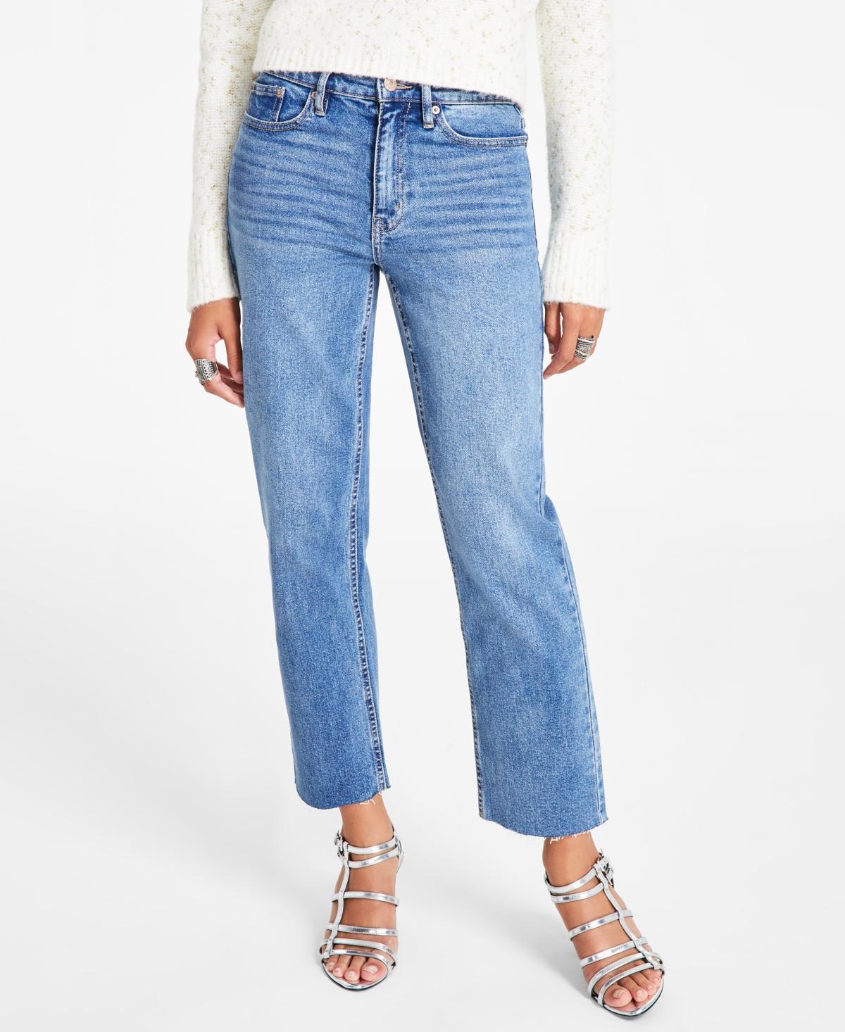 Calvin Klein Jeans Womens Straight-Leg Ankle Jeans Product Image