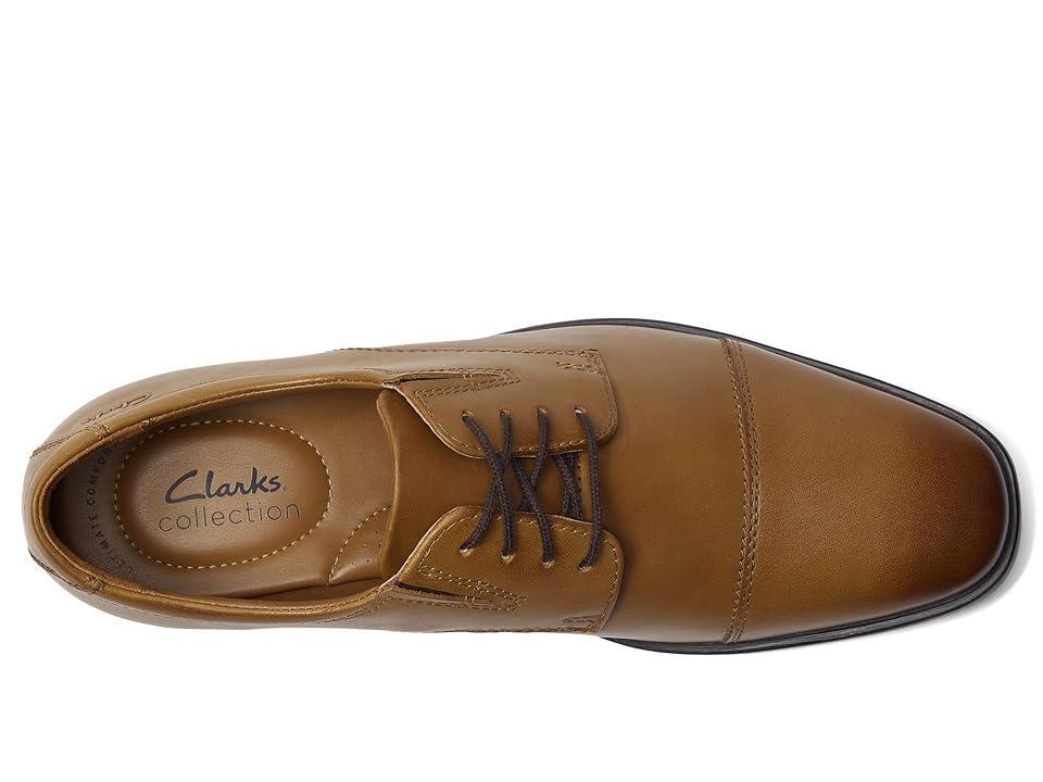 Clarks Tilden Cap (Dark Tan Leather) Men's Shoes Product Image