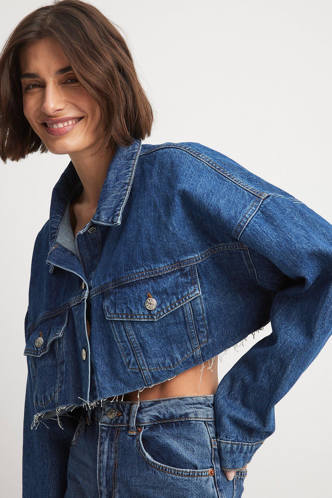 Oversized Cropped Denim Jacket product image