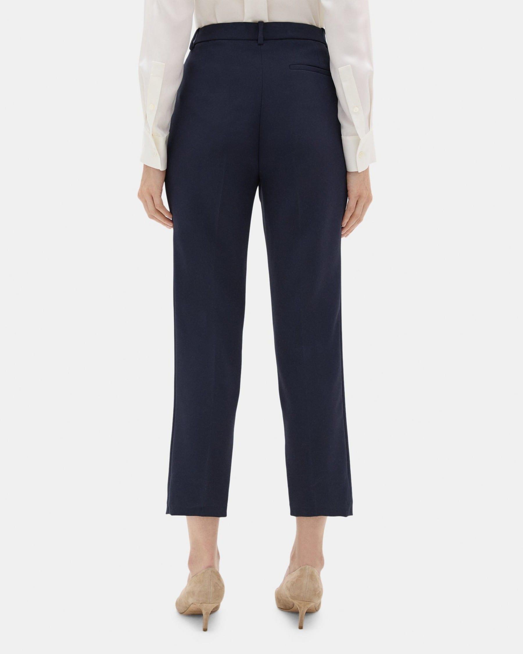 Slim Cropped Pant in Crepe Product Image