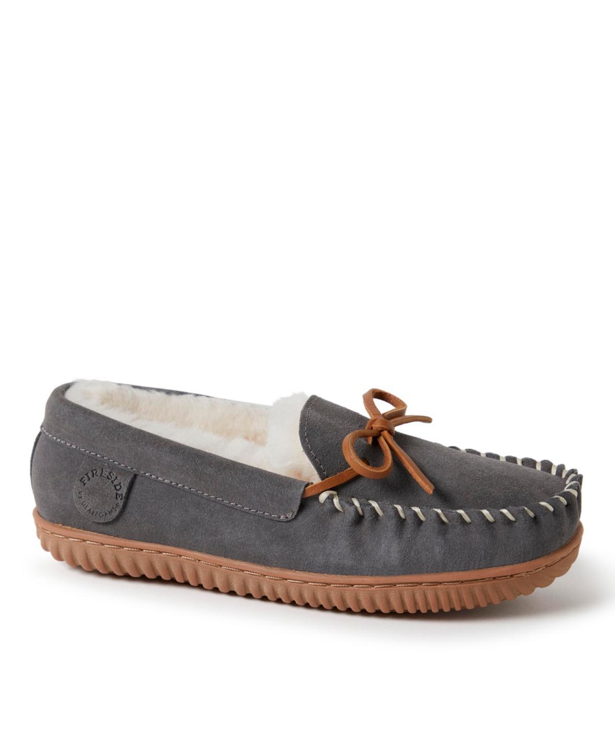 Fireside by Dearfoams Alice Springs Womens Shearling Moccasin Slippers Product Image