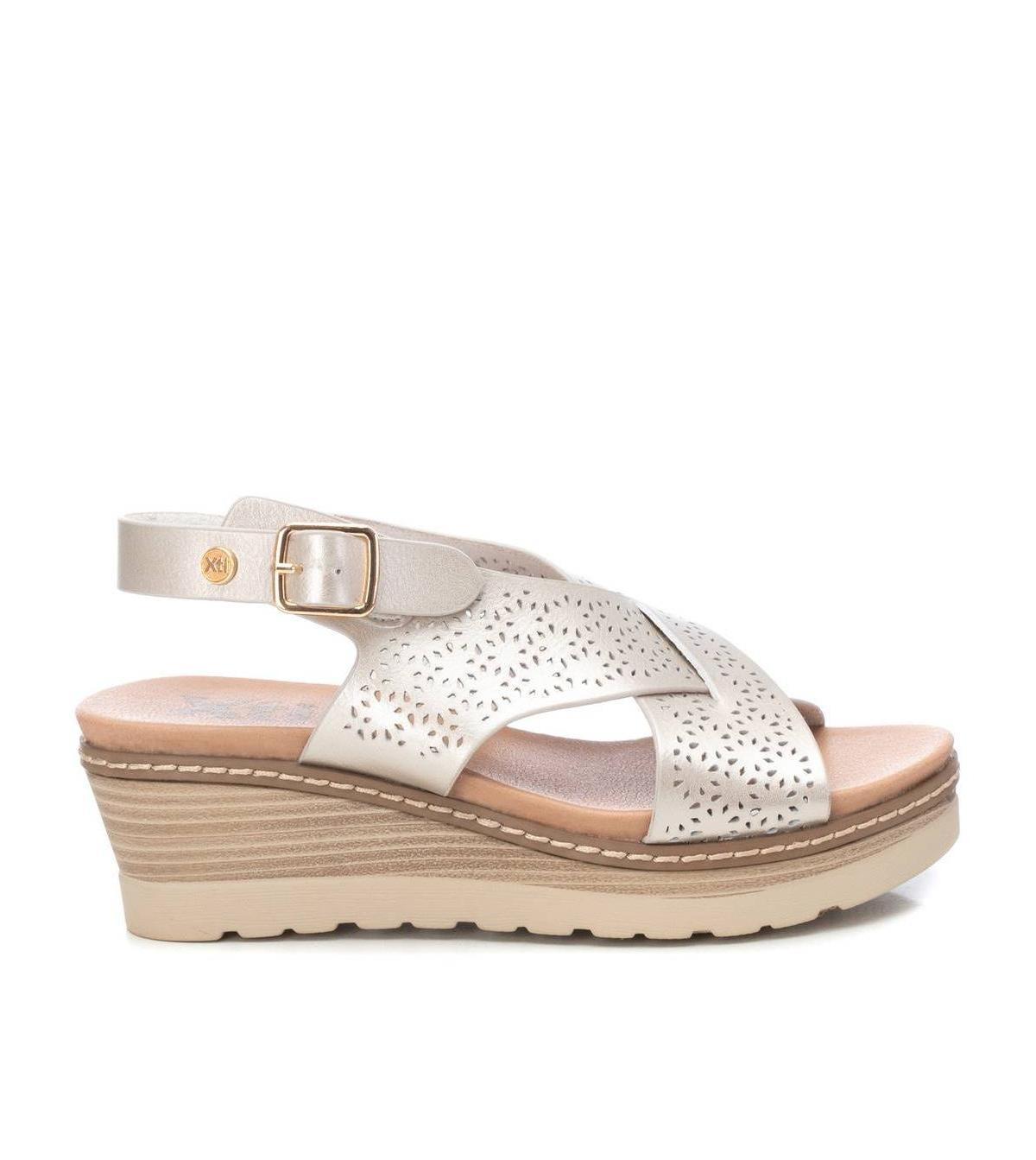 Womens Wedge Sandals By Xti, 14090505 Gold Product Image