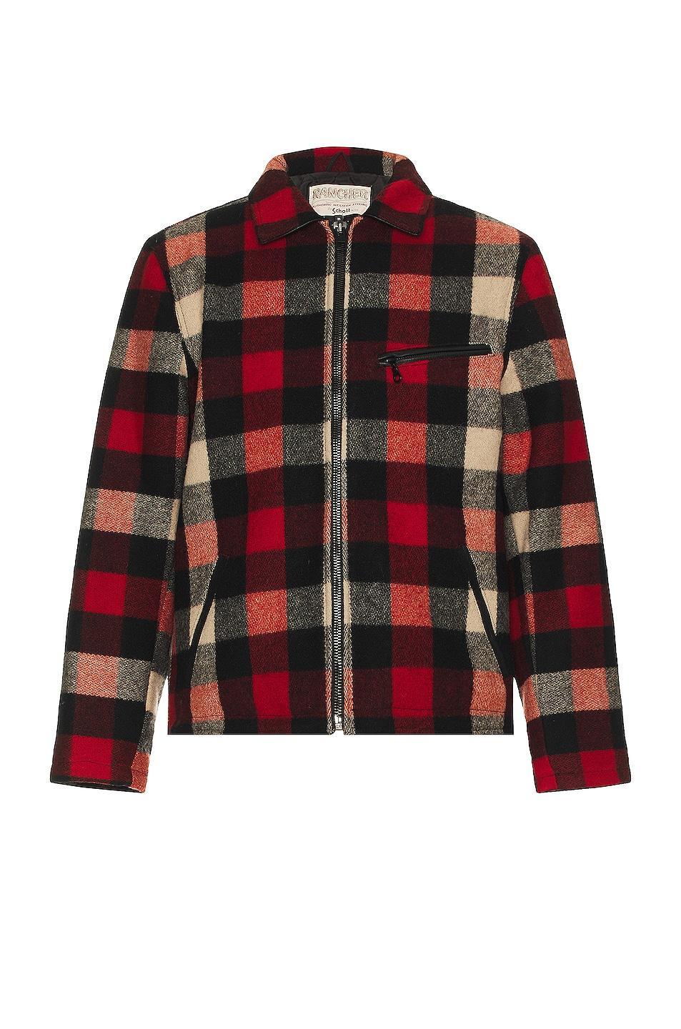 Schott Wool Plaid Station Jacket Product Image